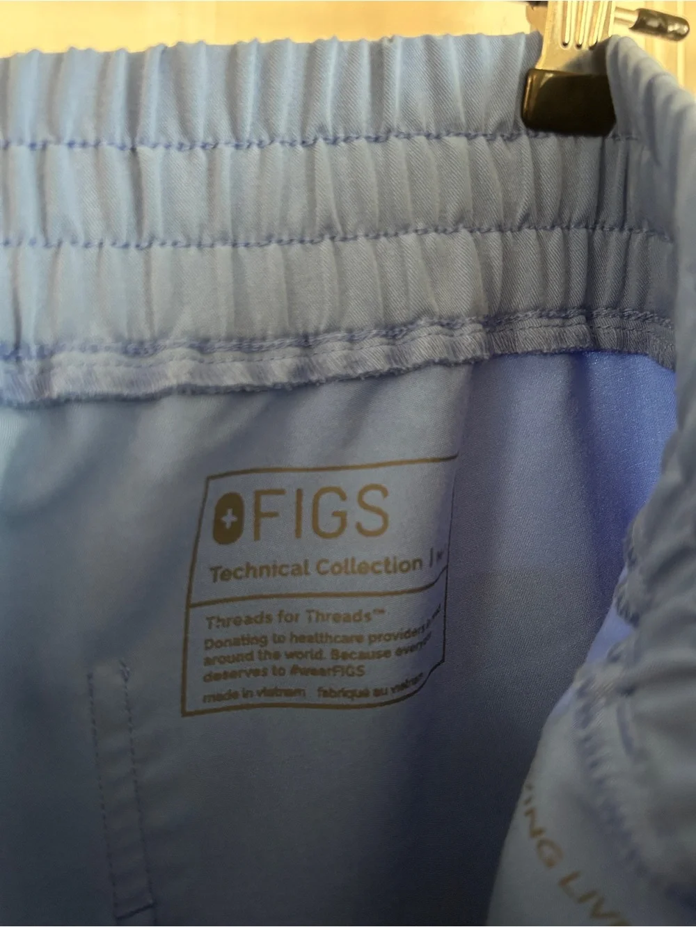 Elastic-Waist Figs Scrubs Jogger Pants